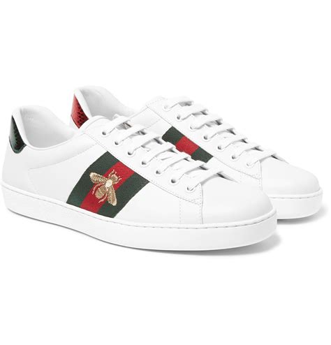 gucci mens leather sneakers|gucci men sneakers white.